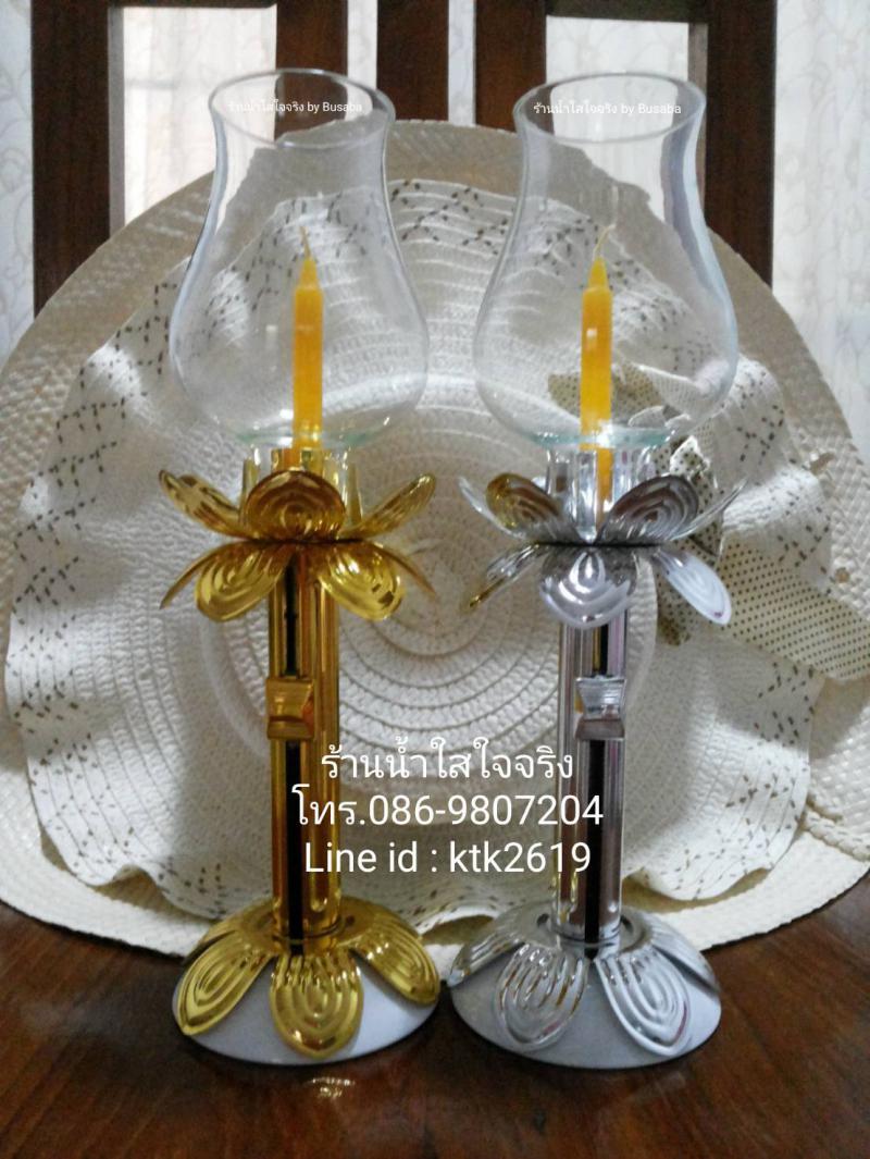 โคมเทียนแก้วแบบใสสง่างาม แบบเพ้นท์งดงาม หลากหลายสีสัน 